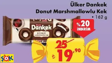 ÜLKER DANKEK DONUT MARSHMALLOWLU KEK